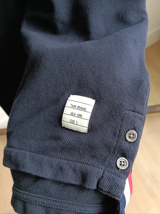 Thom Browne New York Navy Blue Cotton T-Shirt Size 2 - Picture 5 of 7